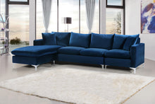 Load image into Gallery viewer, Naomi Navy Velvet 2pc. Reversible Sectional

