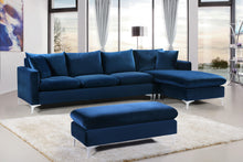 Load image into Gallery viewer, Naomi Navy Velvet 2pc. Reversible Sectional
