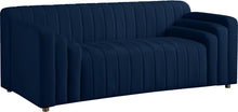 Load image into Gallery viewer, Naya Navy Velvet Loveseat

