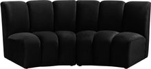 Load image into Gallery viewer, Infinity Black Velvet 2pc. Modular Sectional
