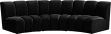 Load image into Gallery viewer, Infinity Black Velvet 3pc. Modular Sectional
