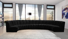 Load image into Gallery viewer, Infinity Black Velvet 7pc. Modular Sectional
