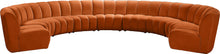 Load image into Gallery viewer, Infinity Cognac Velvet 9pc. Modular Sectional
