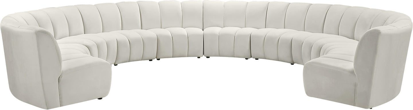 Infinity Cream Velvet 10pc. Modular Sectional