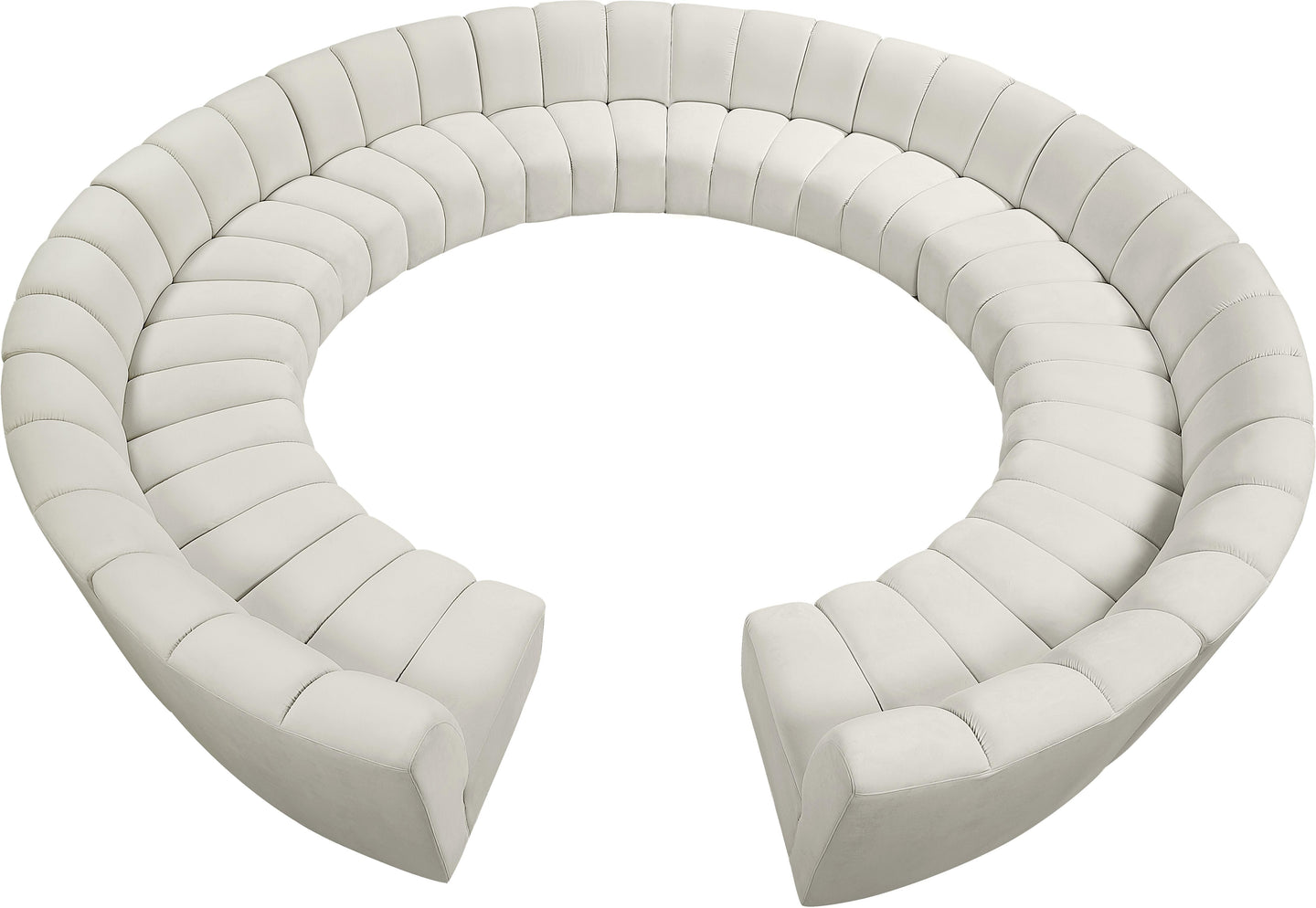 Infinity Cream Velvet 12pc. Modular Sectional