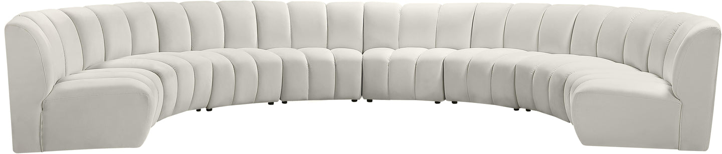 Infinity Cream Velvet 8pc. Modular Sectional