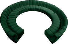 Load image into Gallery viewer, Infinity Green Velvet 11pc. Modular Sectional
