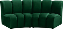 Load image into Gallery viewer, Infinity Green Velvet 2pc. Modular Sectional
