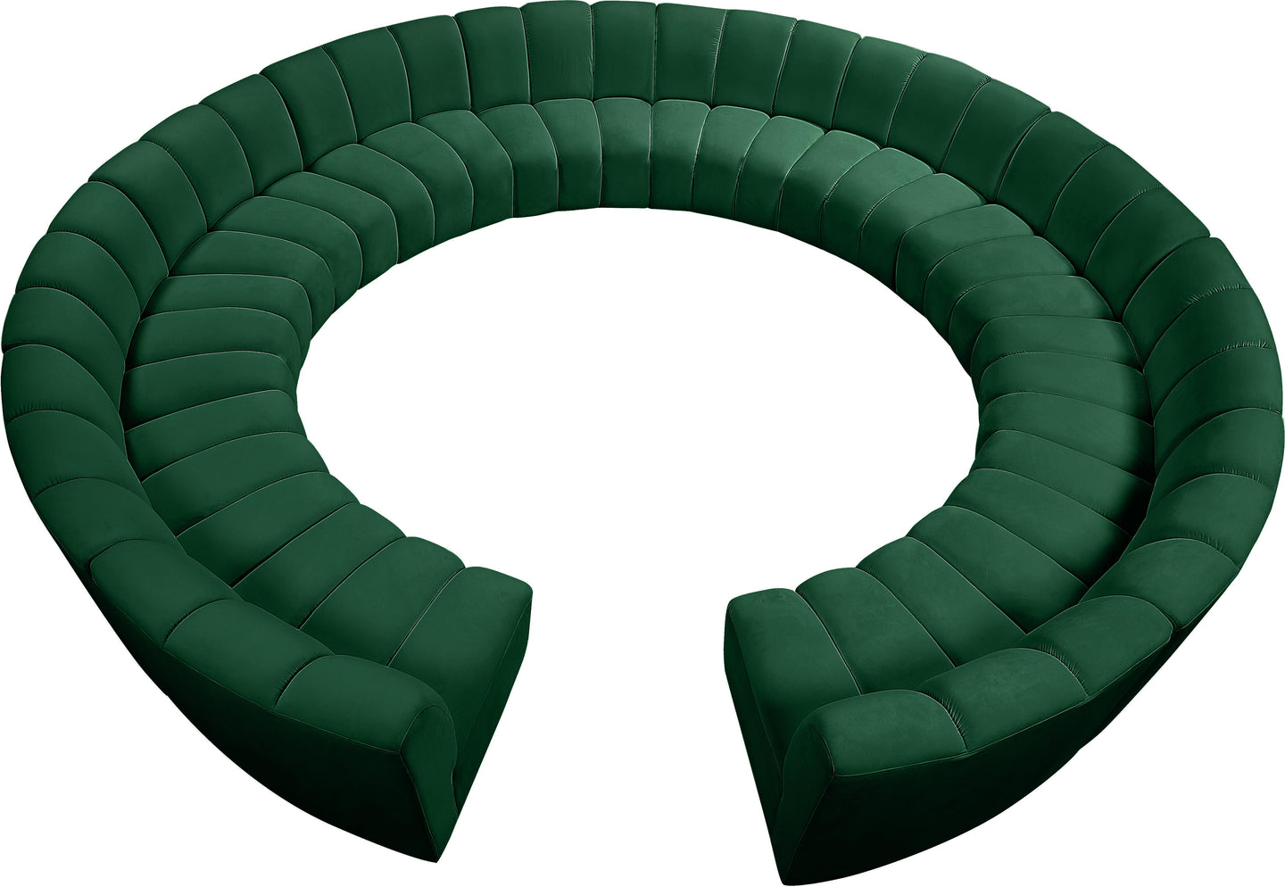 Infinity Green Velvet 12pc. Modular Sectional