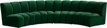 Load image into Gallery viewer, Infinity Green Velvet 4pc. Modular Sectional
