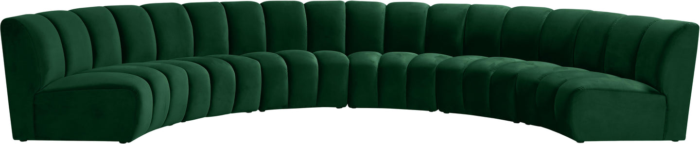 Infinity Green Velvet 6pc. Modular Sectional