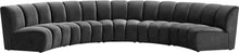 Load image into Gallery viewer, Infinity Grey Velvet 5pc. Modular Sectional
