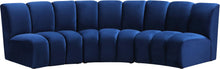 Load image into Gallery viewer, Infinity Navy Velvet 3pc. Modular Sectional
