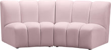 Load image into Gallery viewer, Infinity Pink Velvet 2pc. Modular Sectional
