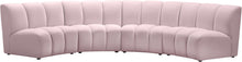 Load image into Gallery viewer, Infinity Pink Velvet 4pc. Modular Sectional
