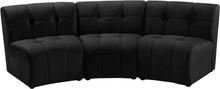 Load image into Gallery viewer, Limitless Black Velvet 3pc. Modular Sectional
