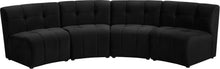 Load image into Gallery viewer, Limitless Black Velvet 4pc. Modular Sectional
