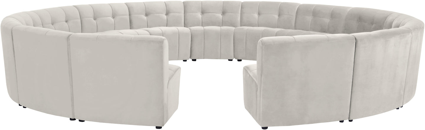 Limitless Cream Velvet 15pc. Modular Sectional
