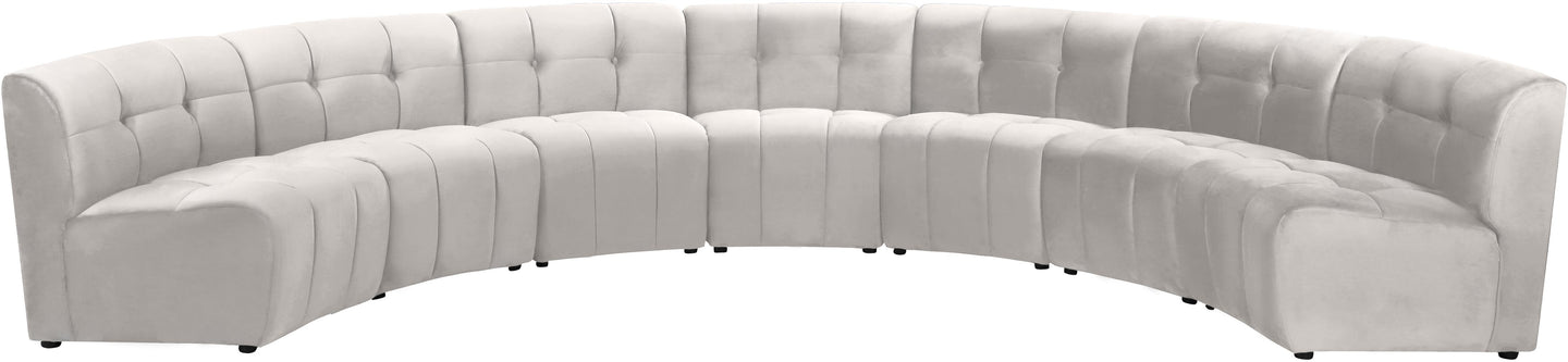 Limitless Cream Velvet 7pc. Modular Sectional