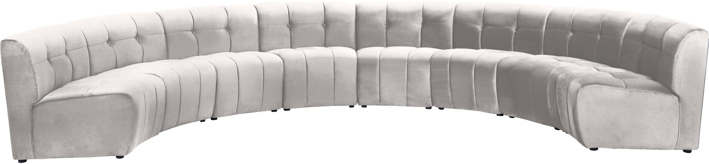 Limitless Cream Velvet 8pc. Modular Sectional