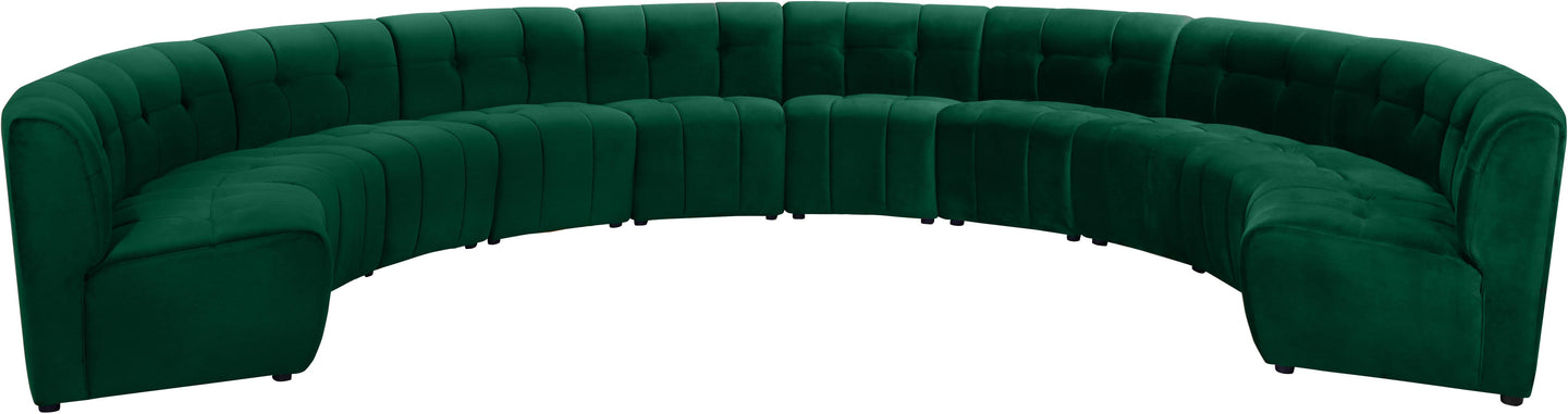 Limitless Green Velvet 10pc. Modular Sectional
