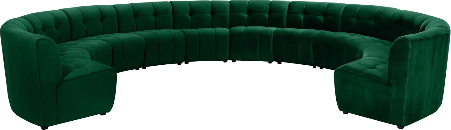 Limitless Green Velvet 12pc. Modular Sectional