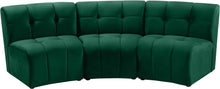Load image into Gallery viewer, Limitless Green Velvet 3pc. Modular Sectional
