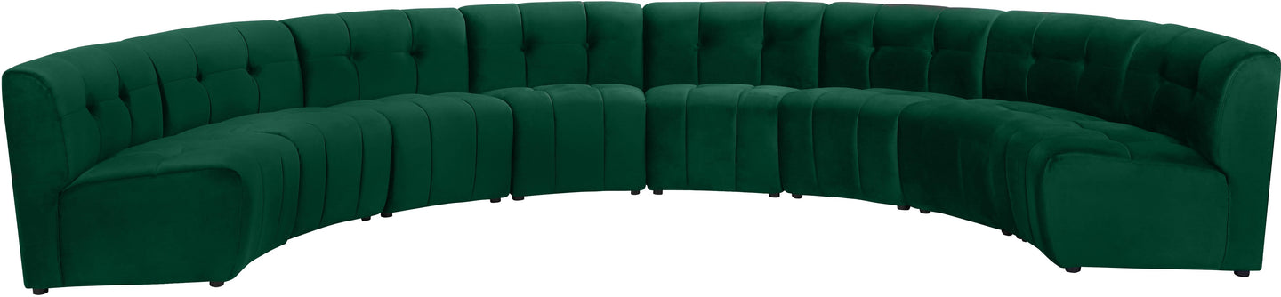 Limitless Green Velvet 8pc. Modular Sectional