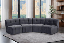 Load image into Gallery viewer, Limitless Grey Velvet 4pc. Modular Sectional
