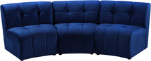 Load image into Gallery viewer, Limitless Navy Velvet 3pc. Modular Sectional
