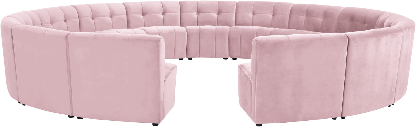 Limitless Pink Velvet 15pc. Modular Sectional
