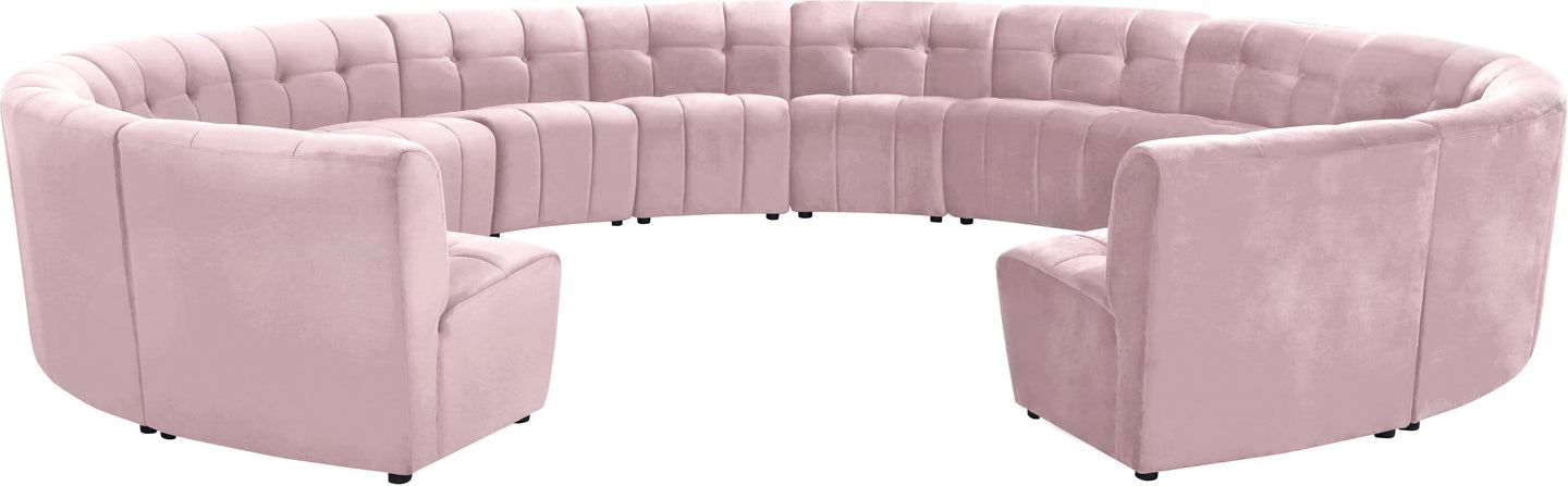 Limitless Pink Velvet 14pc. Modular Sectional