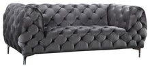 Load image into Gallery viewer, Mercer Grey Velvet Loveseat
