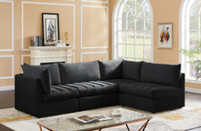 Load image into Gallery viewer, Jacob Black Velvet Modular Sectional
