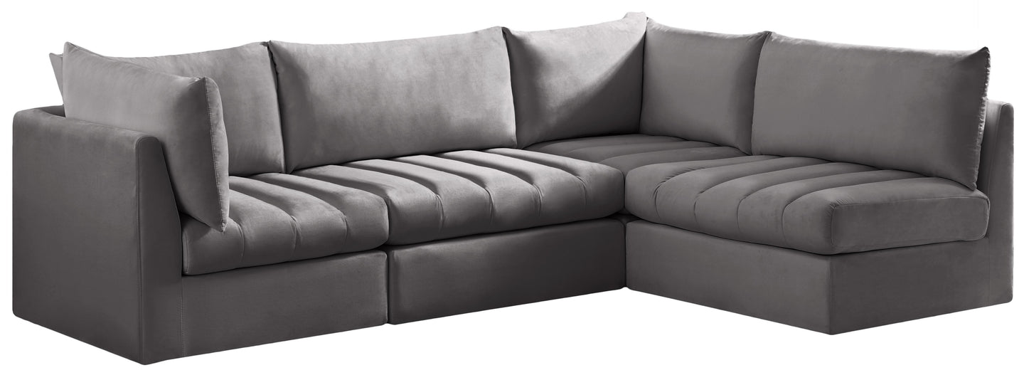 Jacob Grey Velvet Modular Sectional