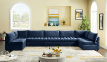 Load image into Gallery viewer, Jacob Navy Velvet Modular Sectional
