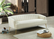 Load image into Gallery viewer, Tori Cream Velvet Sofa
