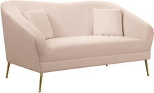 Load image into Gallery viewer, Hermosa Pink Velvet Loveseat
