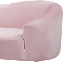 Load image into Gallery viewer, Ritz Pink Velvet Loveseat
