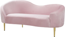 Load image into Gallery viewer, Ritz Pink Velvet Loveseat

