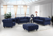 Load image into Gallery viewer, Chesterfield Navy Linen Chair
