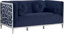 Load image into Gallery viewer, Opal Navy Velvet Loveseat
