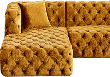 Load image into Gallery viewer, Coco Gold Velvet 3pc. Sectional (3 Boxes)
