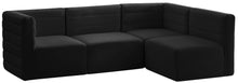 Load image into Gallery viewer, Quincy Black Velvet Modular Sectional
