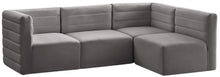 Load image into Gallery viewer, Quincy Grey Velvet Modular Sectional
