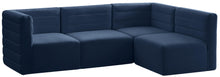 Load image into Gallery viewer, Quincy Navy Velvet Modular Sectional
