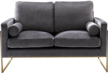 Load image into Gallery viewer, Mila Grey Velvet Loveseat
