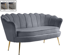 Load image into Gallery viewer, Gardenia Grey Velvet Loveseat image
