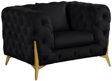 Load image into Gallery viewer, Kingdom Black Velvet Chair
