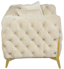 Load image into Gallery viewer, Kingdom Cream Velvet Loveseat
